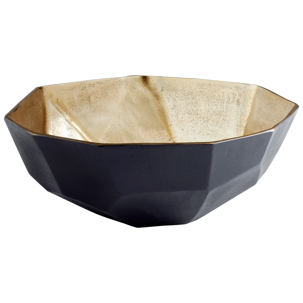 Radia Bowl In Matt Black And Gold