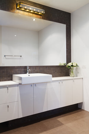 Infinity 6 Light Vanity in Misty Charcoal Finish