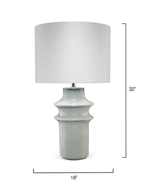 Cymbals Ceramic Table Lamp with Linen Shade