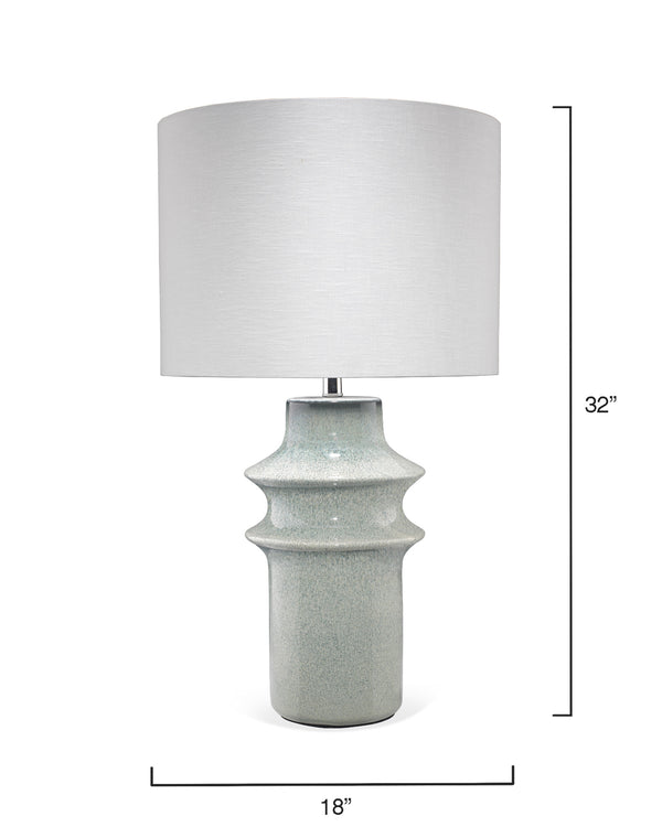 Cymbals Ceramic Table Lamp with Linen Shade