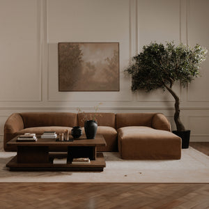Casey Large Coffee Table in Dark Brown Oak