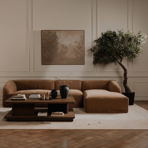 Casey Large Coffee Table in Dark Brown Oak