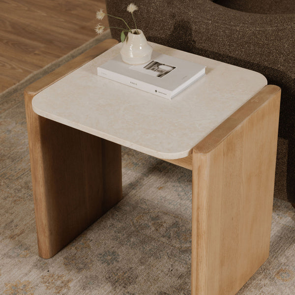 Lane Side Table with Marble Top