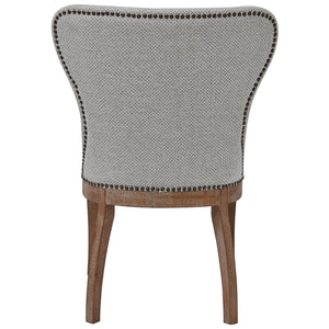 Dorsey Fabric Chair Drift Wood Legs In Cardiff Gray 