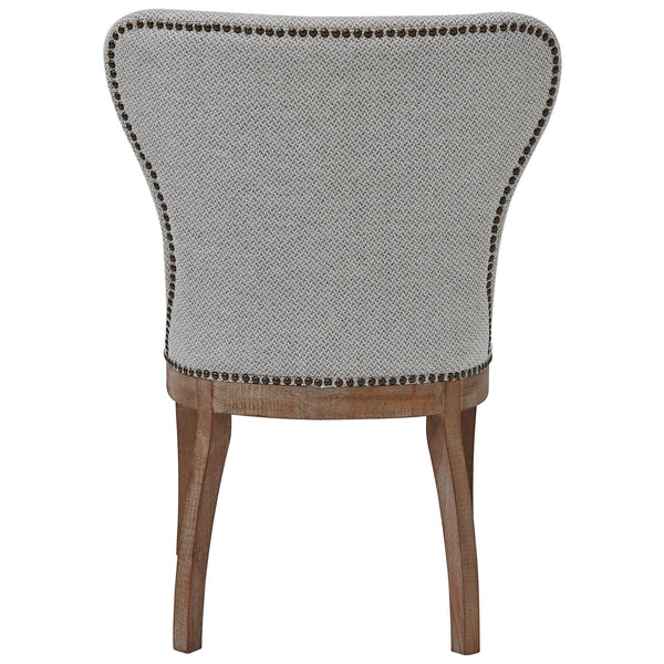 Dorsey Fabric Chair Drift Wood Legs In Cardiff Gray 