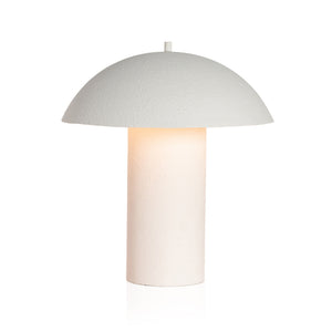 Santorini Table Lamp In Matte White Plaster