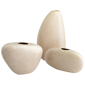 Pebble Vase in Olive Glaze