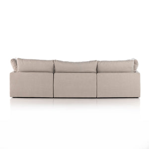 Stevie 4Pc Laf Sec Sofa W/Ottoman In Flannl