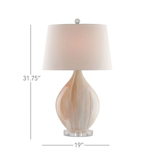 Opal Table Lamp In Amber