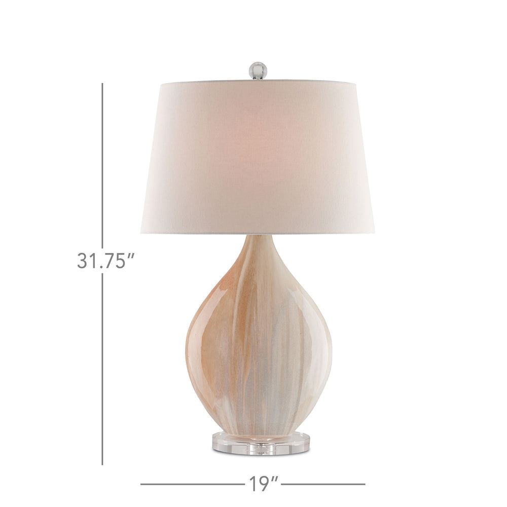 Opal Table Lamp In Amber