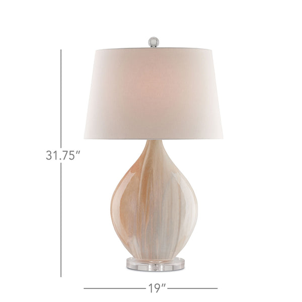 Opal Table Lamp In Amber