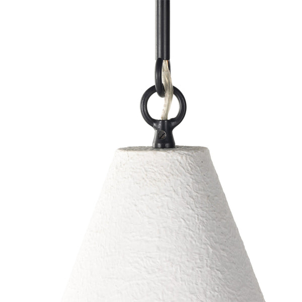 Grazia Pendant - Matte White Plaster