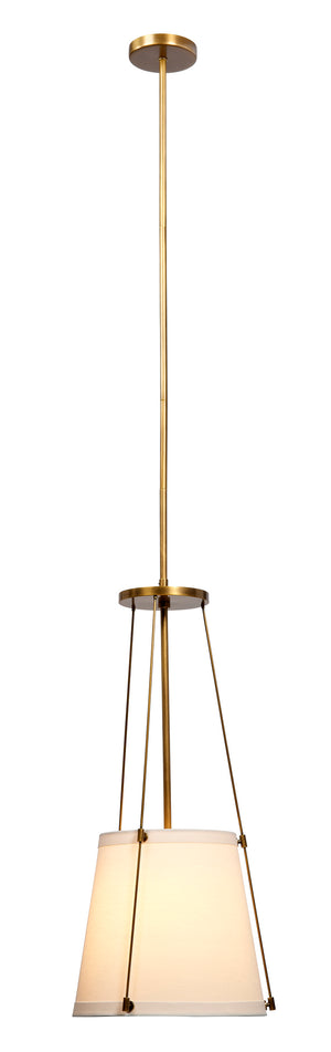  California Metal 1-Light Pendant, Antique Brass