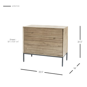 Hathaway KD Chest 3 Drawers, Drifted Sand