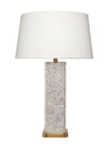 Preston Mother of Pearl Table Lamp with Linen Shade