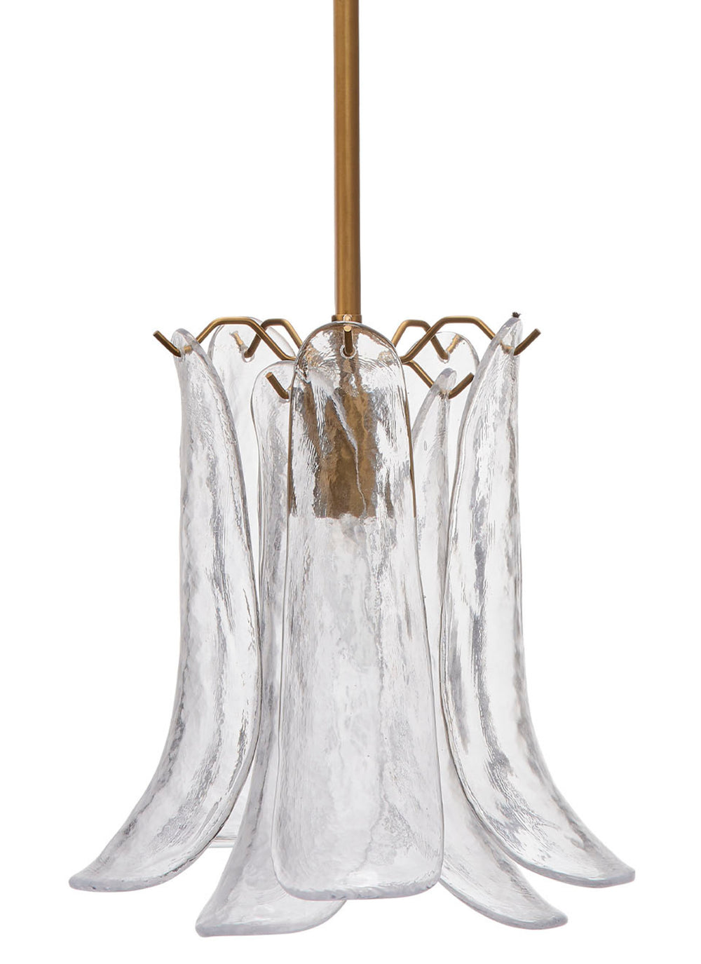 Cala 1-Light Blown Glass Pendant, Clear