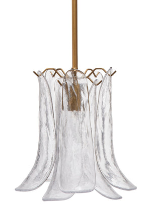 Cala 1-Light Blown Glass Pendant, Clear
