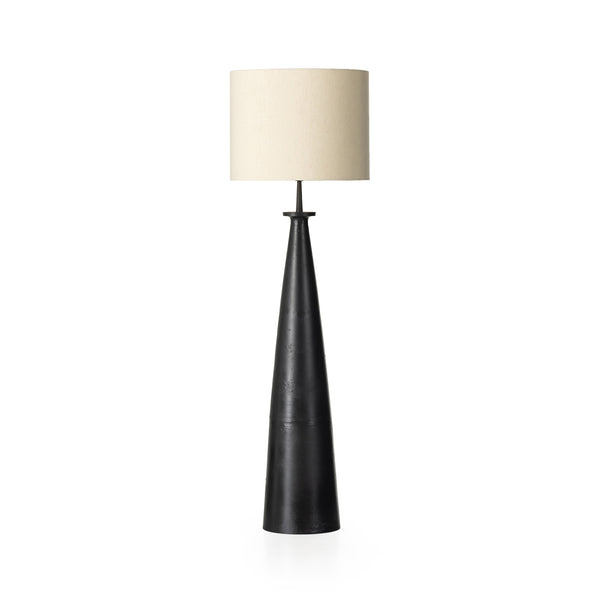 Innes Floor Lamp In Matte Black Cast