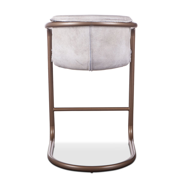Portofino Leather Counter Chair Vintage White