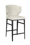 Moe's Delaney Beige Art Deco Counter Stool