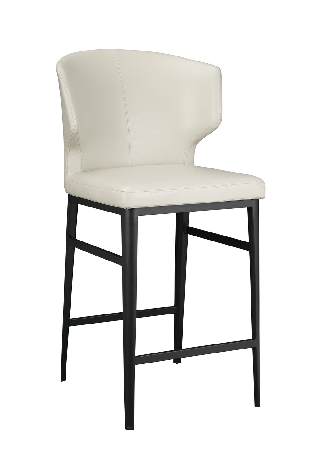 Moe's Delaney Beige Art Deco Counter Stool