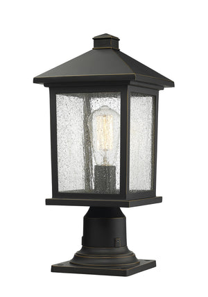 Portland 1 Light Outdoor Pier Mount Light in Oil Rubbed Bronze Finish