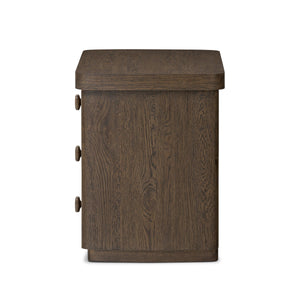Valen Nightstand - Rustic Brown Oak Veneer