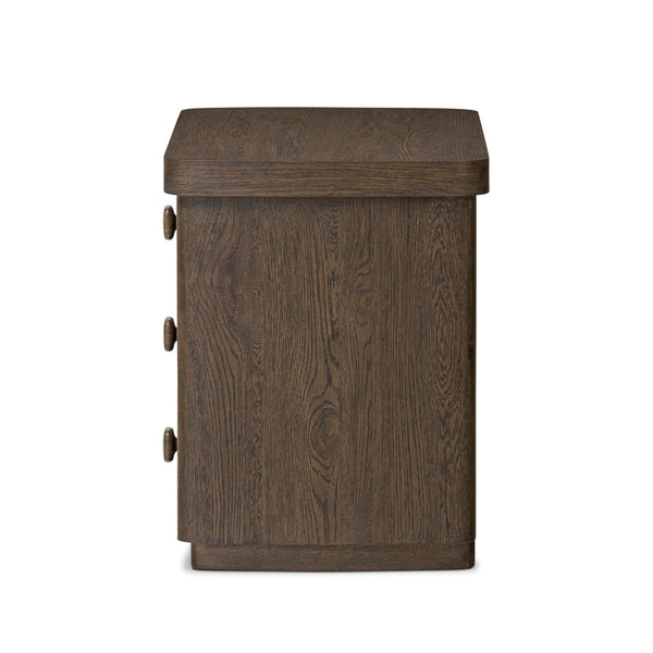 Valen Nightstand - Rustic Brown Oak Veneer