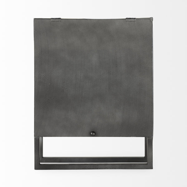 Felix Gray Metal Square Table Clock