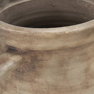Tulsi Tall Matte Earth Brown Ceramic Floor Vase