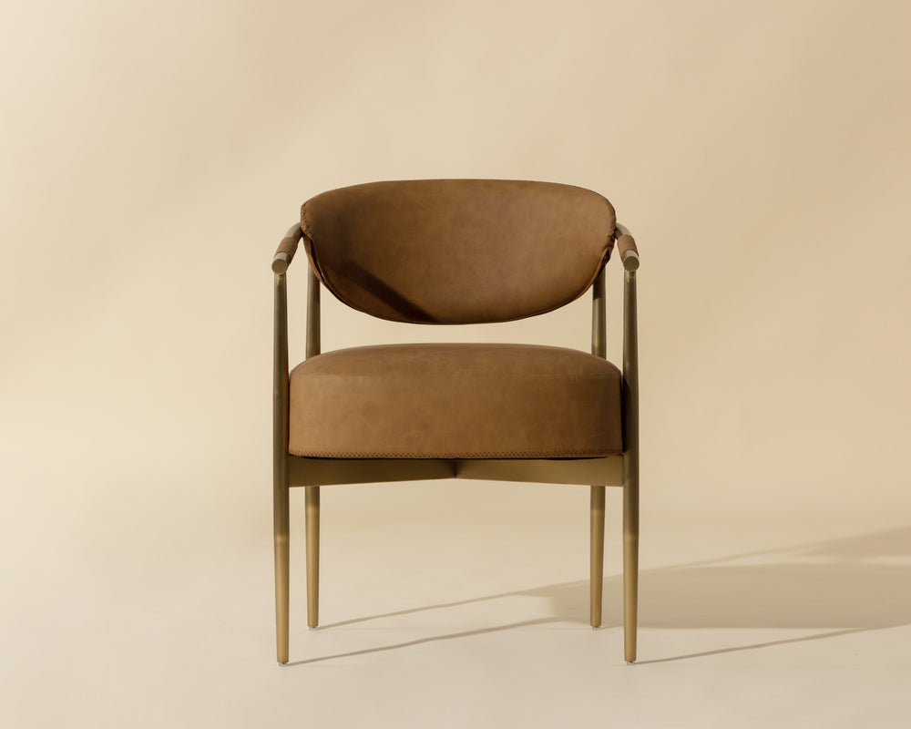 HELOISE DINING ARMCHAIR - MILLIKEN COGNAC