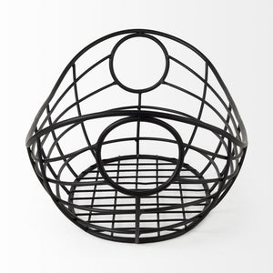 Mateo 22.0L x 12.0W x 7.9H Black Metal Basket