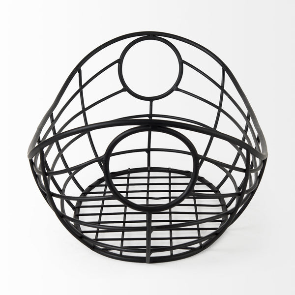 Mateo 22.0L x 12.0W x 7.9H Black Metal Basket