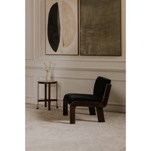 Moe's Edie Accent Chair Black Faux Mohair