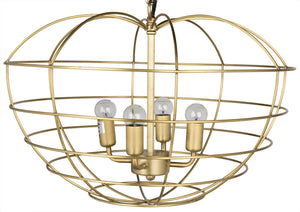 Mo Pendant, Metal with Brass Finish