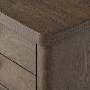 Valen Nightstand - Rustic Brown Oak Veneer