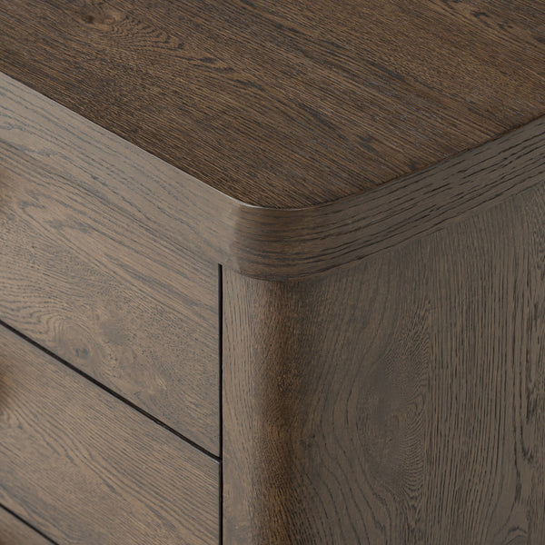 Valen Nightstand - Rustic Brown Oak Veneer