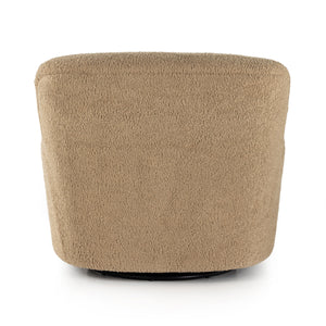 Kadon Swivel Chair In Sheepskin Camel
