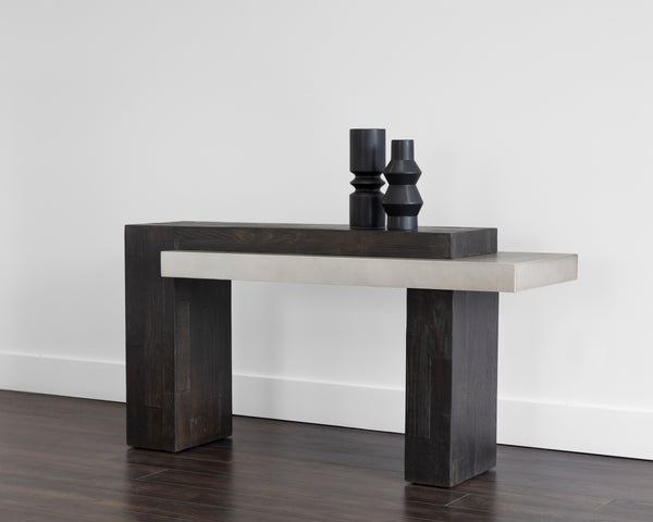 HERRIOT CONSOLE TABLE - DARK BROWN / GREY