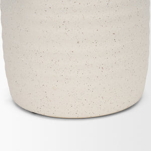 Tyrus Medium Textured Matte White w/ Speckling Ceramic Vase