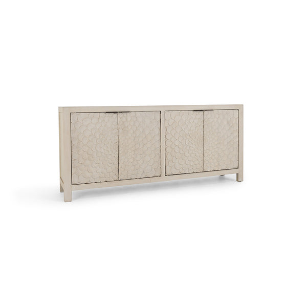 Astrid Solid Wood Cabinet with Reclaimed Pine - Vintage Cream