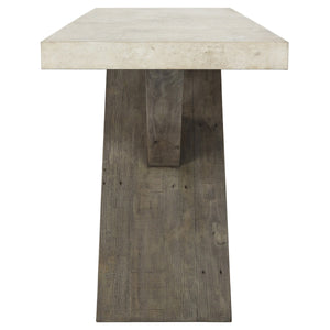 Durant Solid Wood Console Table - Distressed Gray