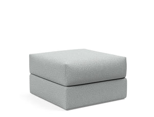 CORNILA OTTOMAN in MELANGE GREY FABRIC 538