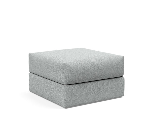 CORNILA OTTOMAN in MELANGE GREY FABRIC 538
