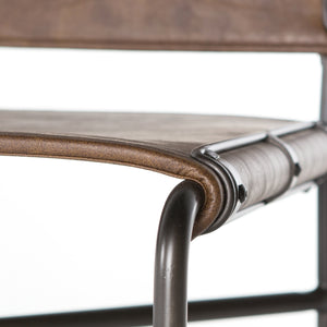 Wharton Stool In Distressed Brown In Counter