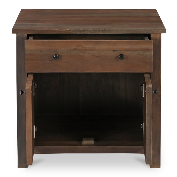 Moe's Gene Charging Nightstand in Dark Brown