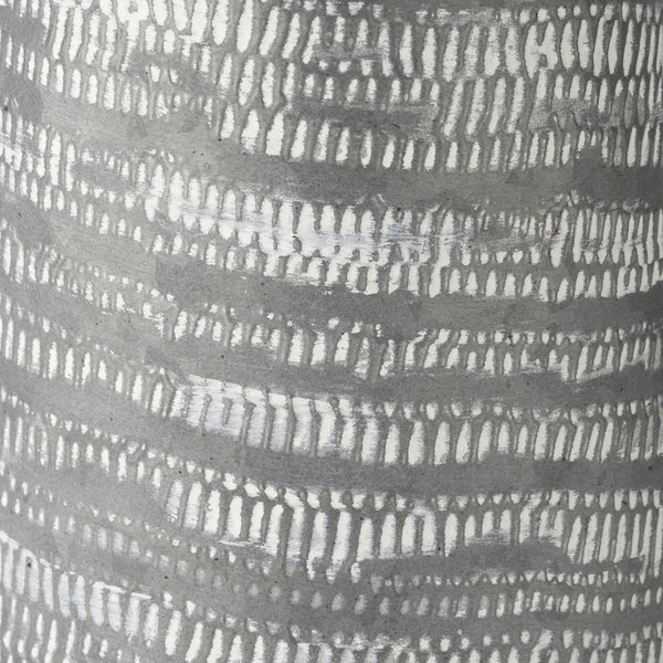 Serena I 8H Small Gray/White Textured Metal Jug