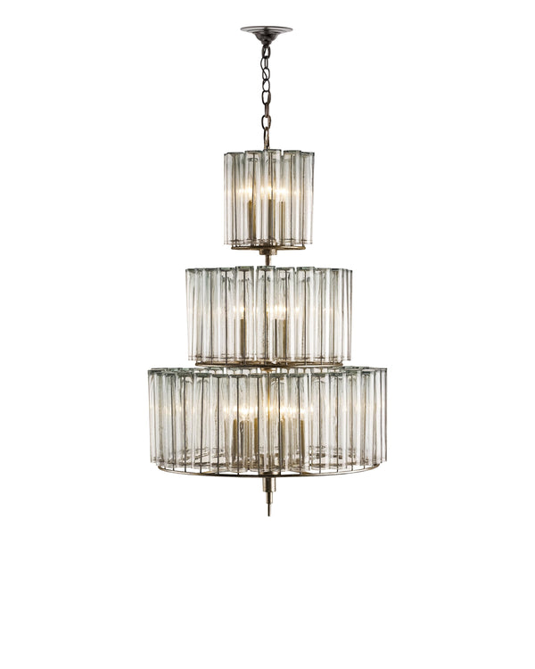 Bevilacqua Medium Chandelier In Silver Leaf