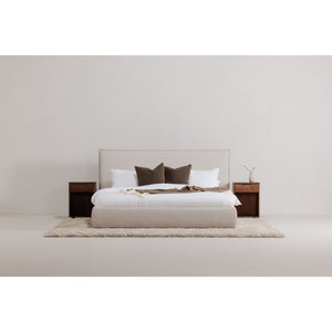 Luzon King Bed in Wheat Upholstery