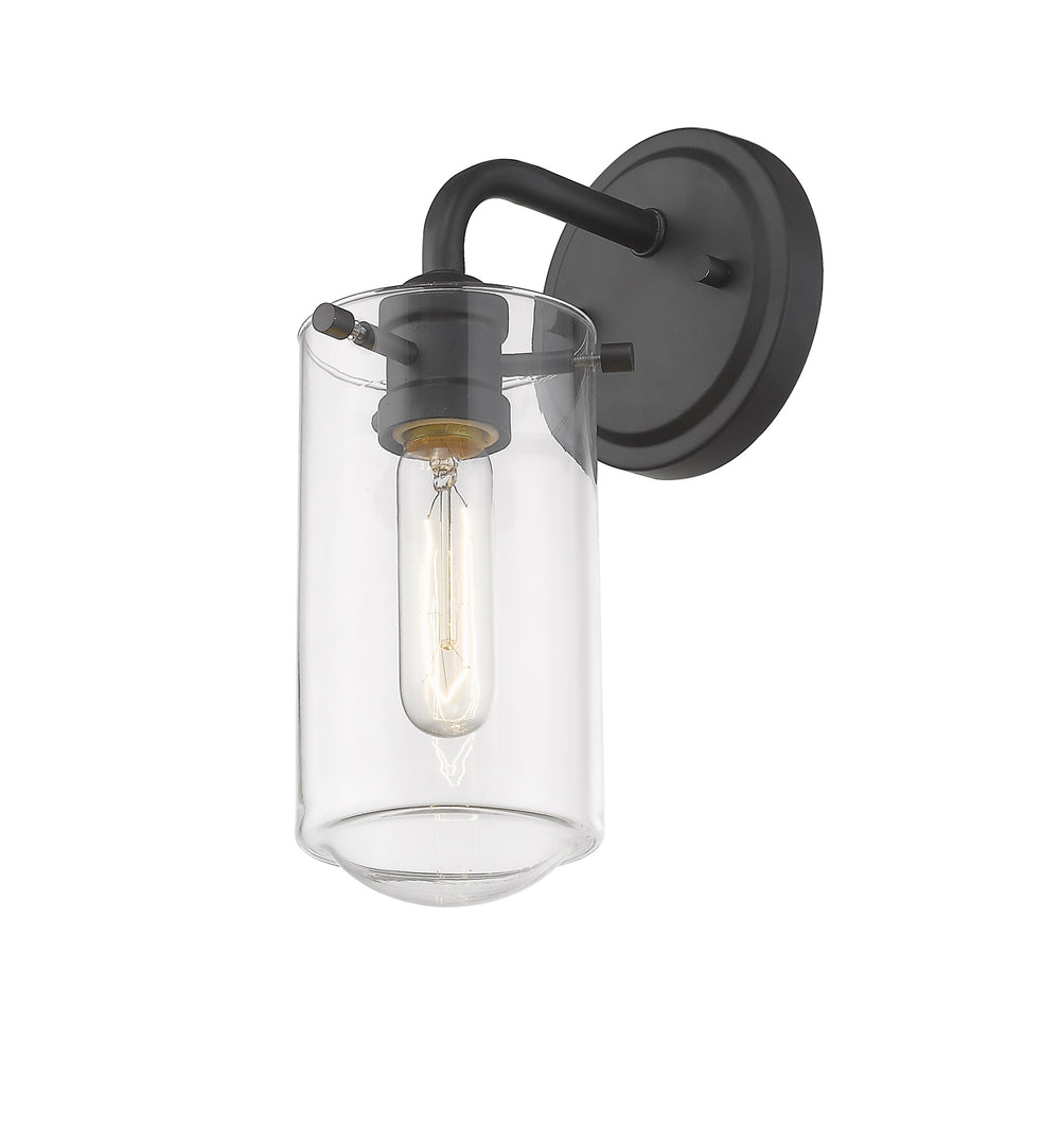Delaney 1 Light Wall Sconce in Matte Black Finish